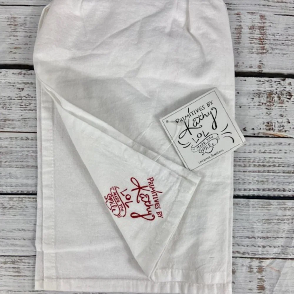 Primitives by Kathy 28 x 28 inch cotton Christmas Towel Watch Movies & Hang Out - Picture 2 of 2